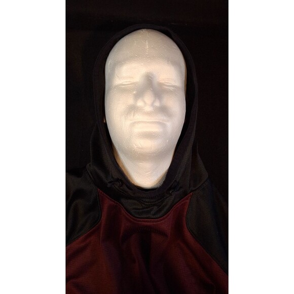 Under Armour Men's ColdGear Reactor Pullover Hoodie. Size XXL Fitted Maroon/Blk - Picture 8 of 15